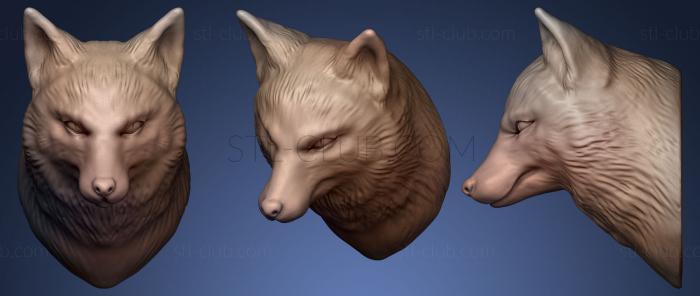 3D мадэль Голова лисы (STL)
